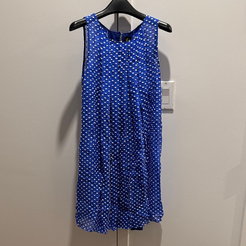 Anthropologies Blue Silk and Cotton blend Sleeveless Dress size 0